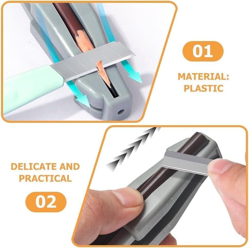 Bwexxt Gray 3 in 1 Eyebrow Pencil Sharpener, for Eyebrow Pencil Eye Pencil Sharpener, Duckbill-Shape Eyebrow Sharpener Auxiliary Tool for Waterproof Peel Off Brow Pencils for Beginners and Professional - Image 4